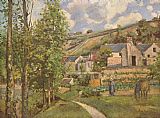 Paysage Canvas Paintings - Paysage pres de Pontoise 1874